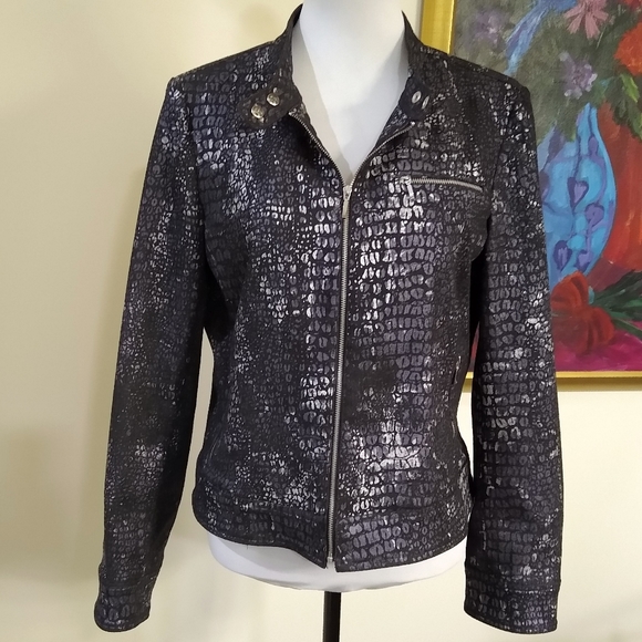 eric Casual Jackets & Blazers - Eric Casual alligator print jacket, size 12.